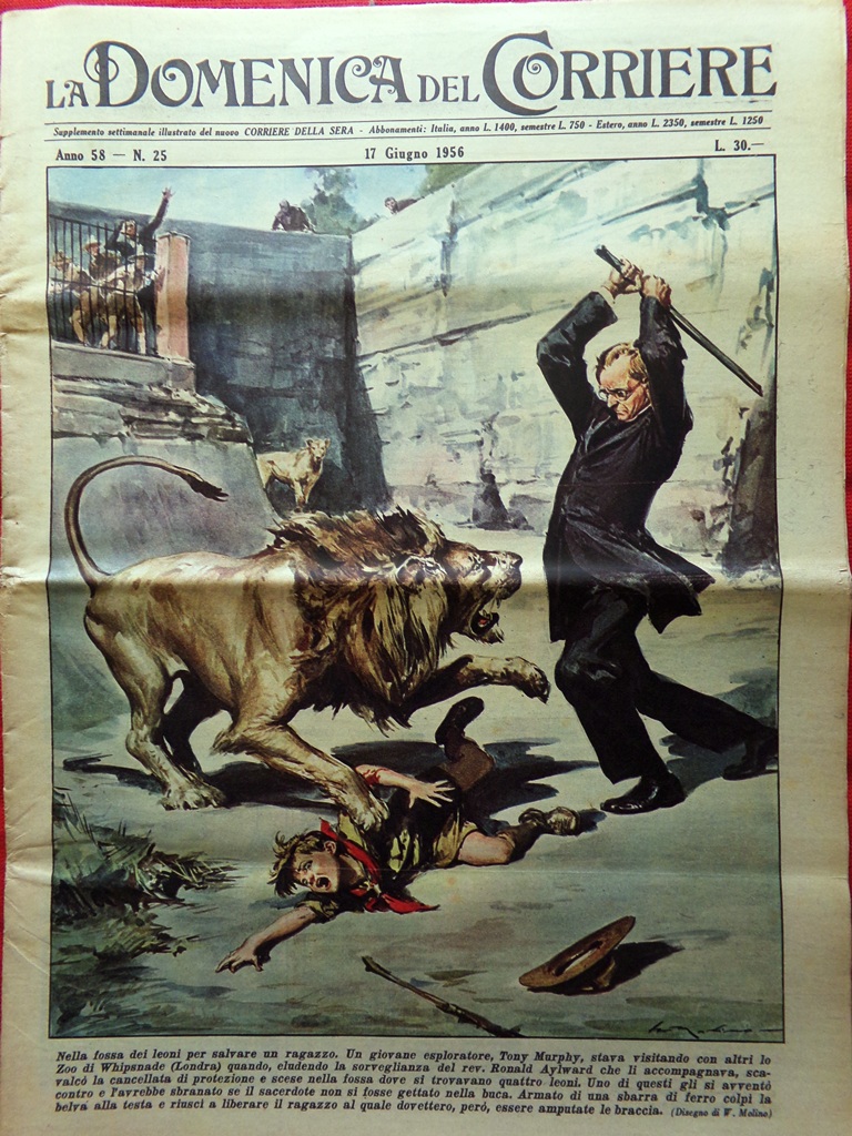 La Domenica del Corriere 17 Giugno 1956 Papini Magni Beethoven …