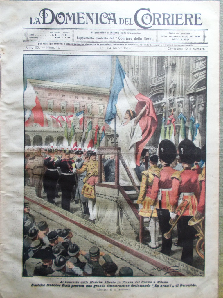 La Domenica del Corriere 17 Marzo 1918 WW1 Turano De …