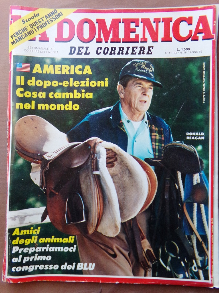 La Domenica del Corriere 17 Novembre 1984 Reagan Indira Gandhi …