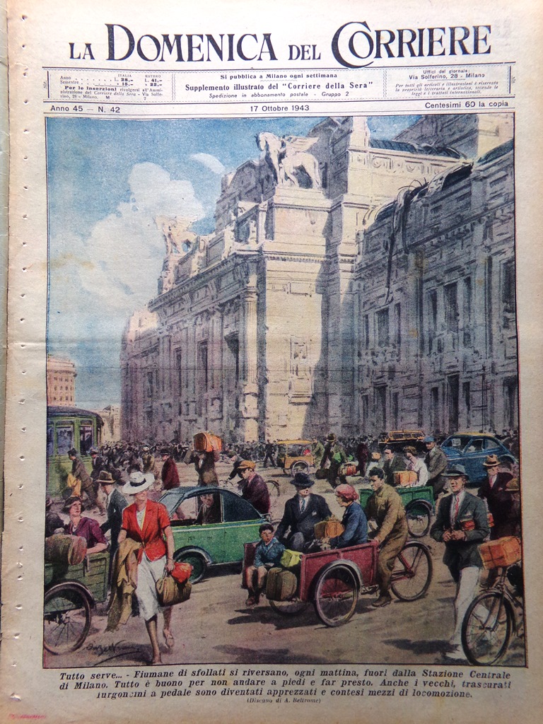 La Domenica del Corriere 17 Ottobre 1943 WW2 Radio Vaticana …