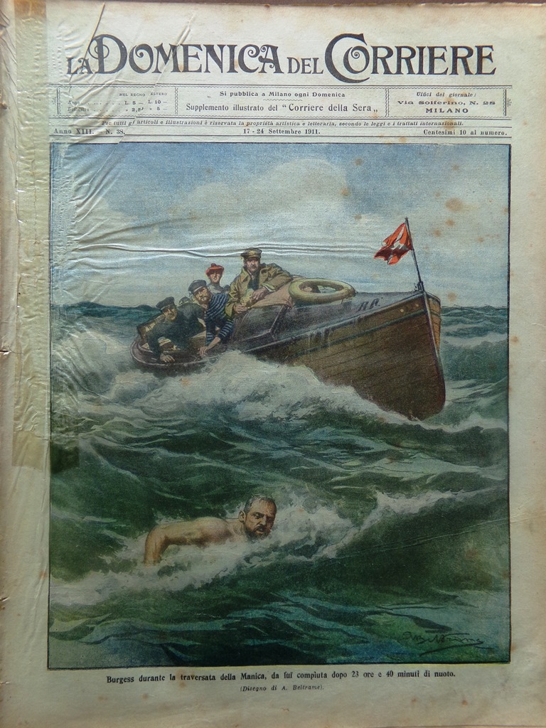 La Domenica del Corriere 17 Settembre 1911 Manica Nizza Mecnikov …