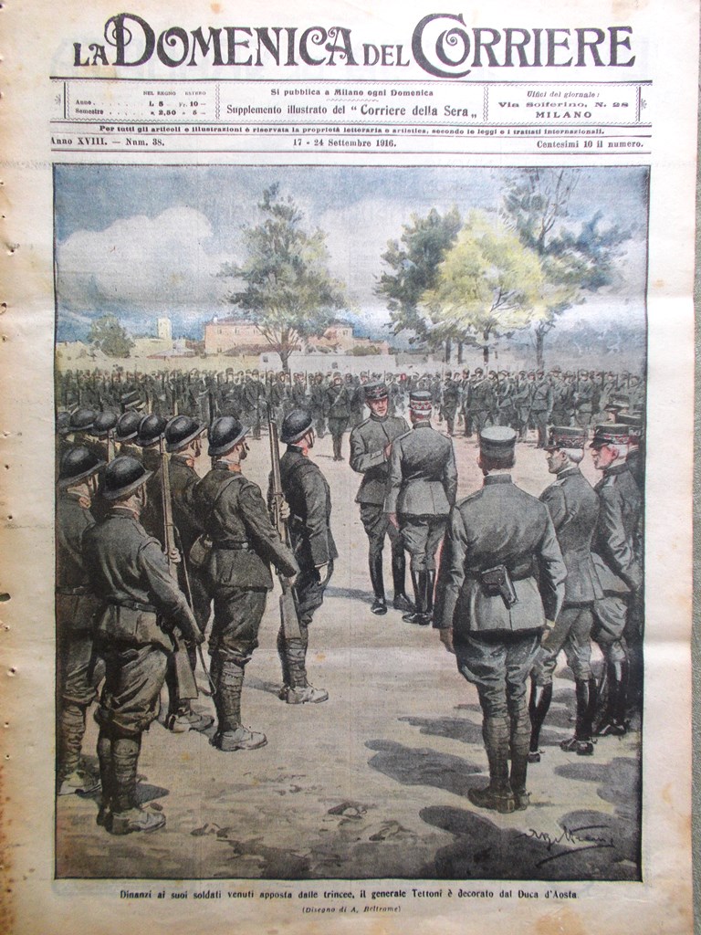 La Domenica del Corriere 17 Settembre 1916 WW1 Gorizia Monfalcone …