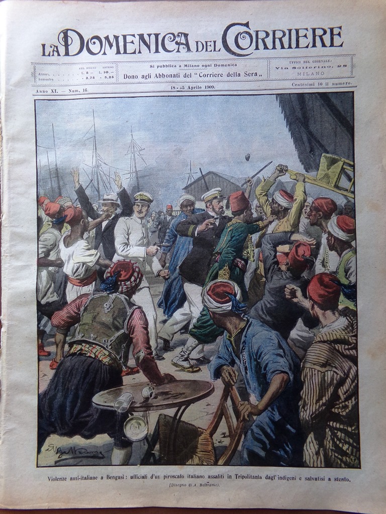 La Domenica del Corriere 18 Aprile 1909 Costruzione del Titanic …