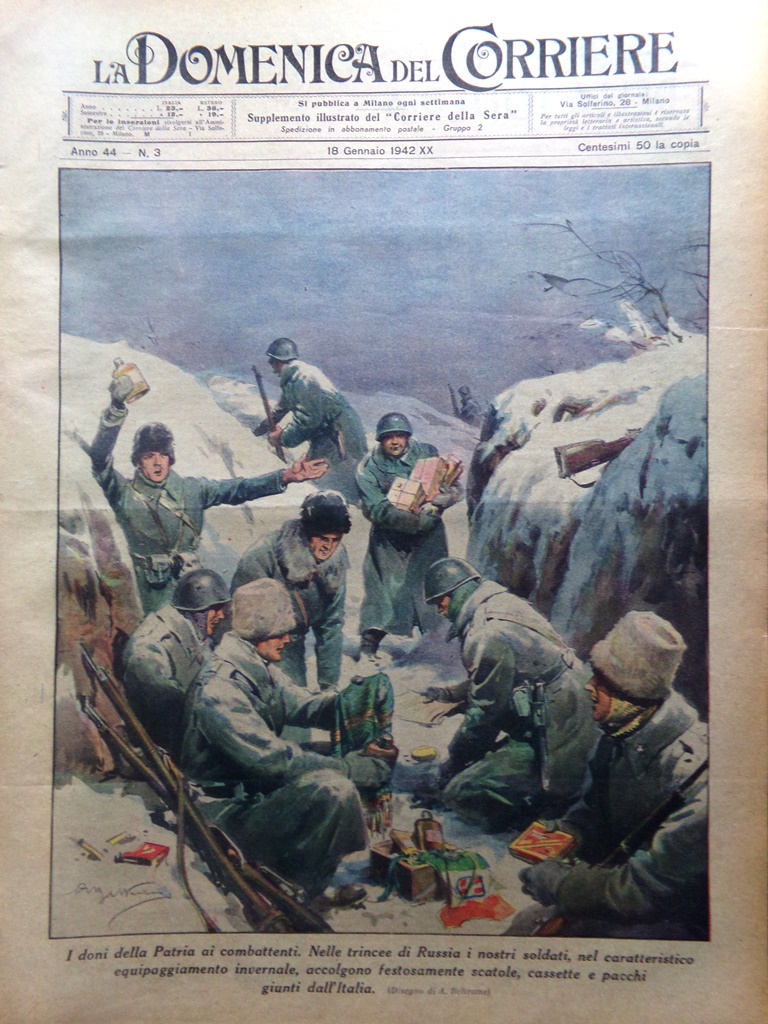 La Domenica del Corriere 18 Gennaio 1942 WW2 Hirohito Petrolio …