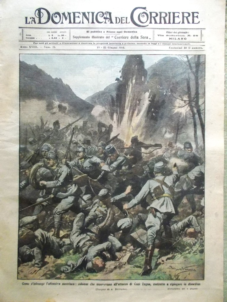 La Domenica del Corriere 18 Giugno 1916 WW1 Yuan Shikai …