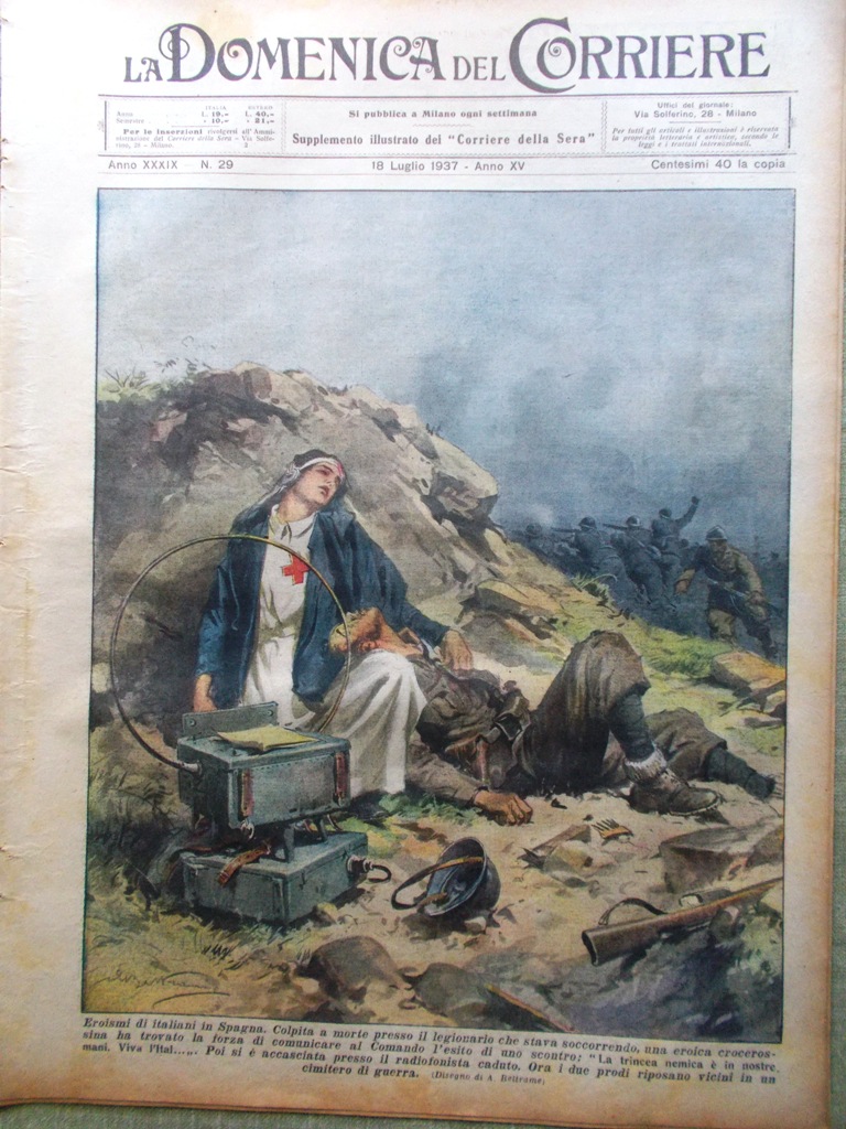 La Domenica del Corriere 18 Luglio 1937 Amelia Earhart Bartali …