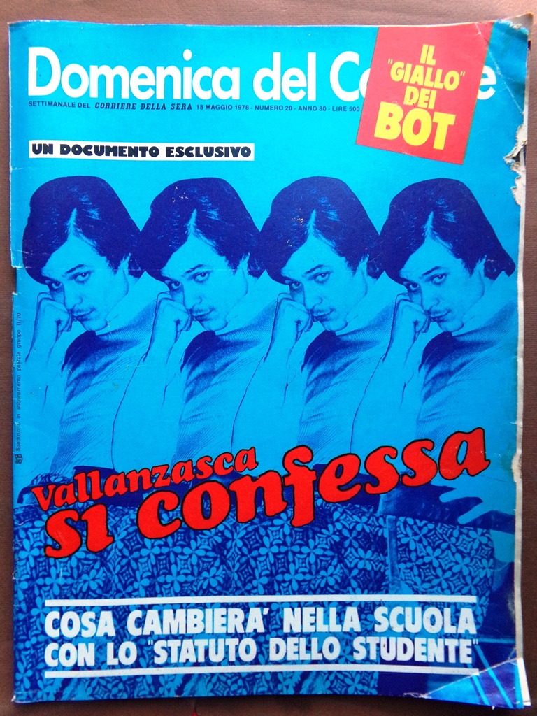 La Domenica del Corriere 18 Maggio 1978 Vallanzasca Moro Marilyn …
