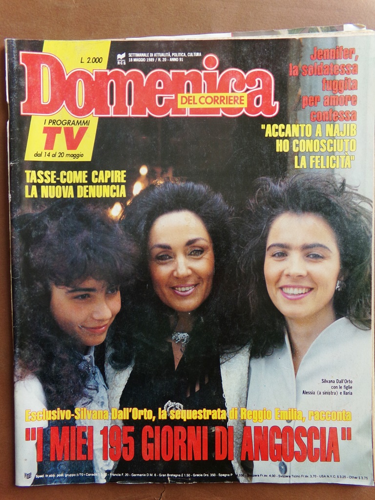 La Domenica del Corriere 18 Maggio 1989 Morte Sergio Leone …