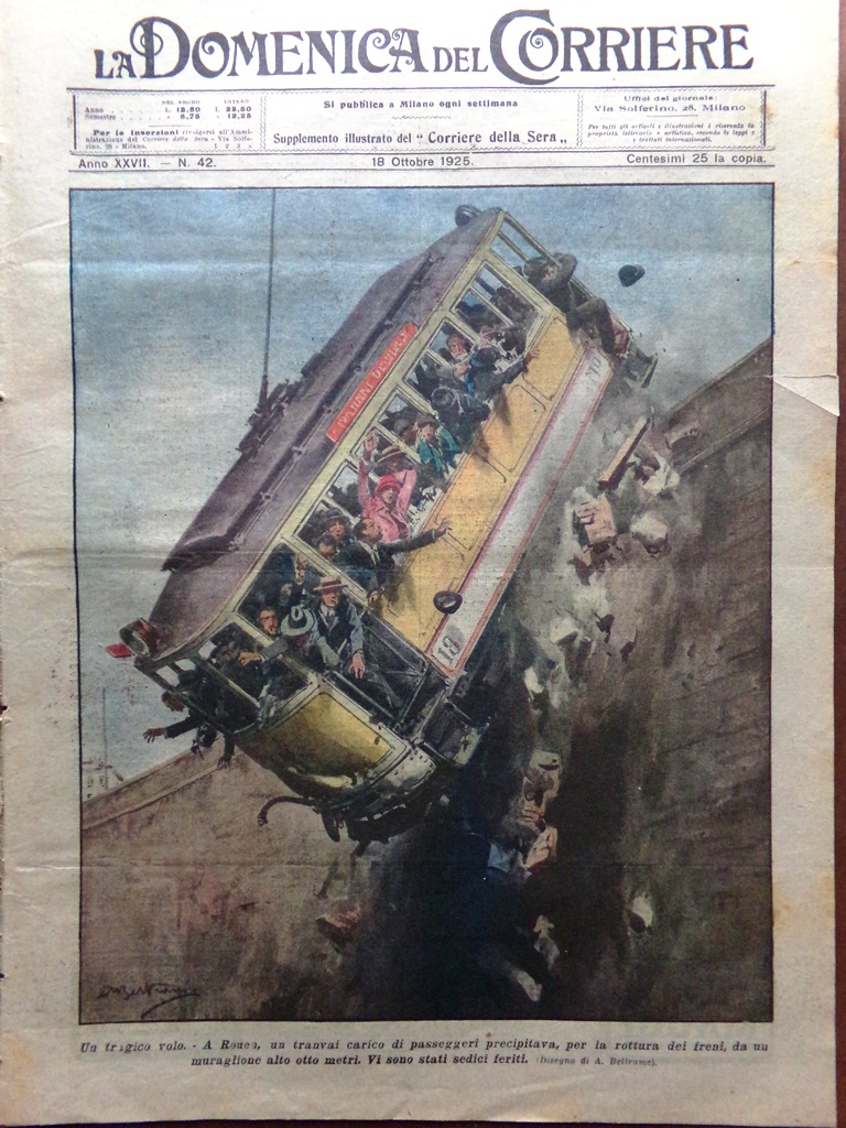 La Domenica del Corriere 18 Ottobre 1925 Locarno Pompei Marino …