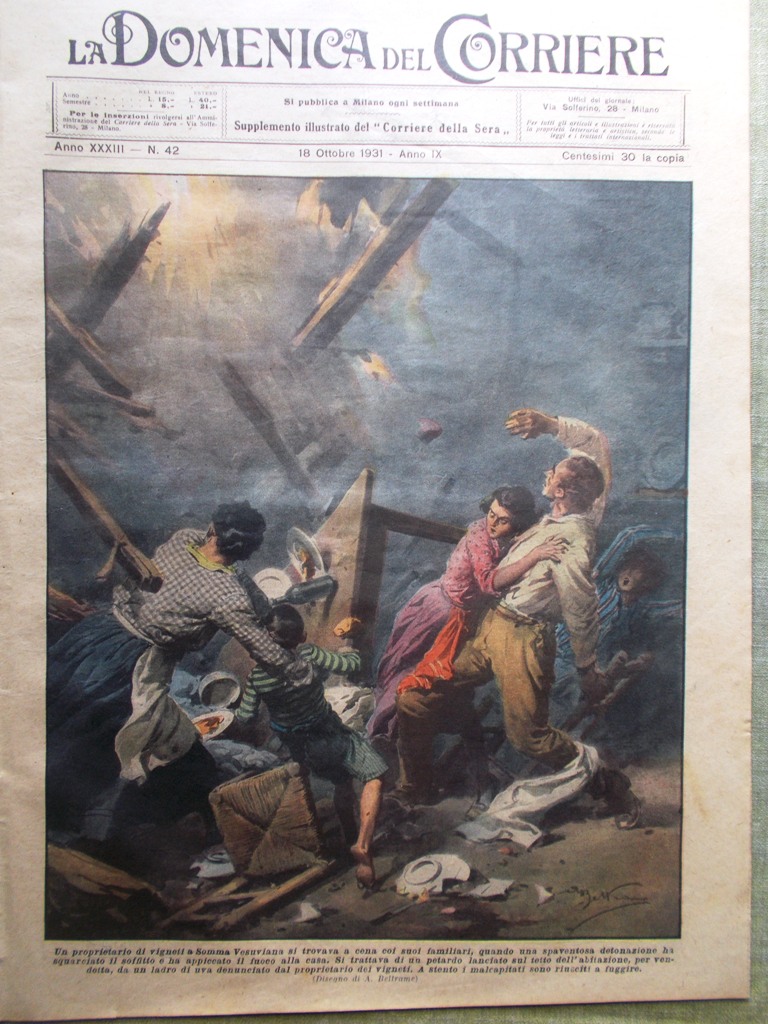 La Domenica del Corriere 18 Ottobre 1931 Protesta a Londra …