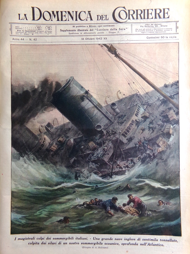 La Domenica del Corriere 18 Ottobre 1942 WW2 Egitto Stalingrad …