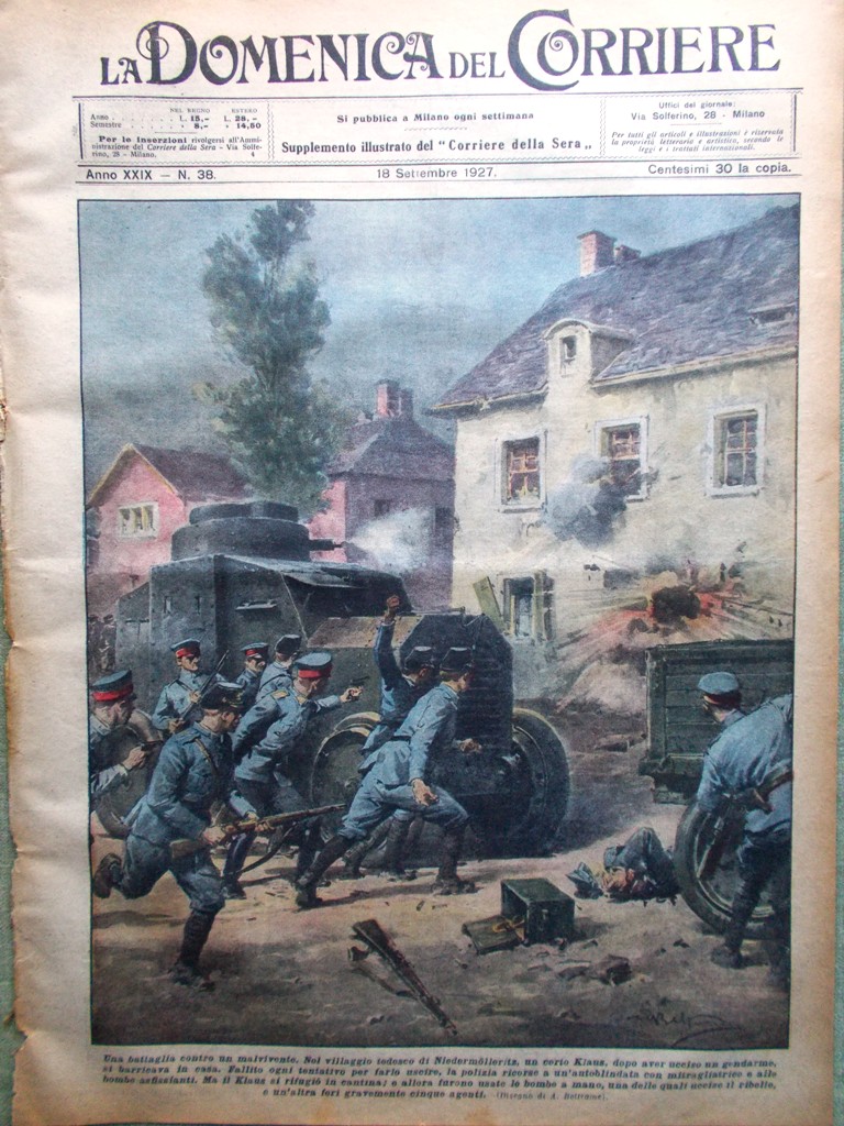 La Domenica del Corriere 18 Settembre 1927 Sacco Vanzetti Rushmore …