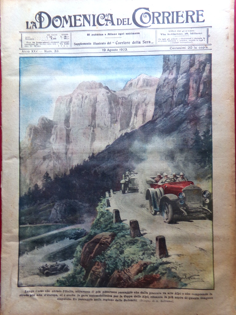 La Domenica del Corriere 19 Agosto 1923 Coppa Alpi Castelnuovo …