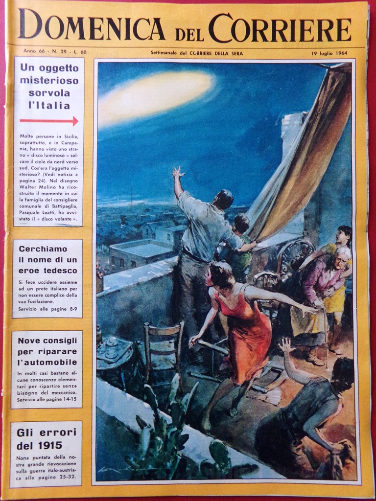 La Domenica del Corriere 19 Luglio 1964 WW1 Urbino Disco …