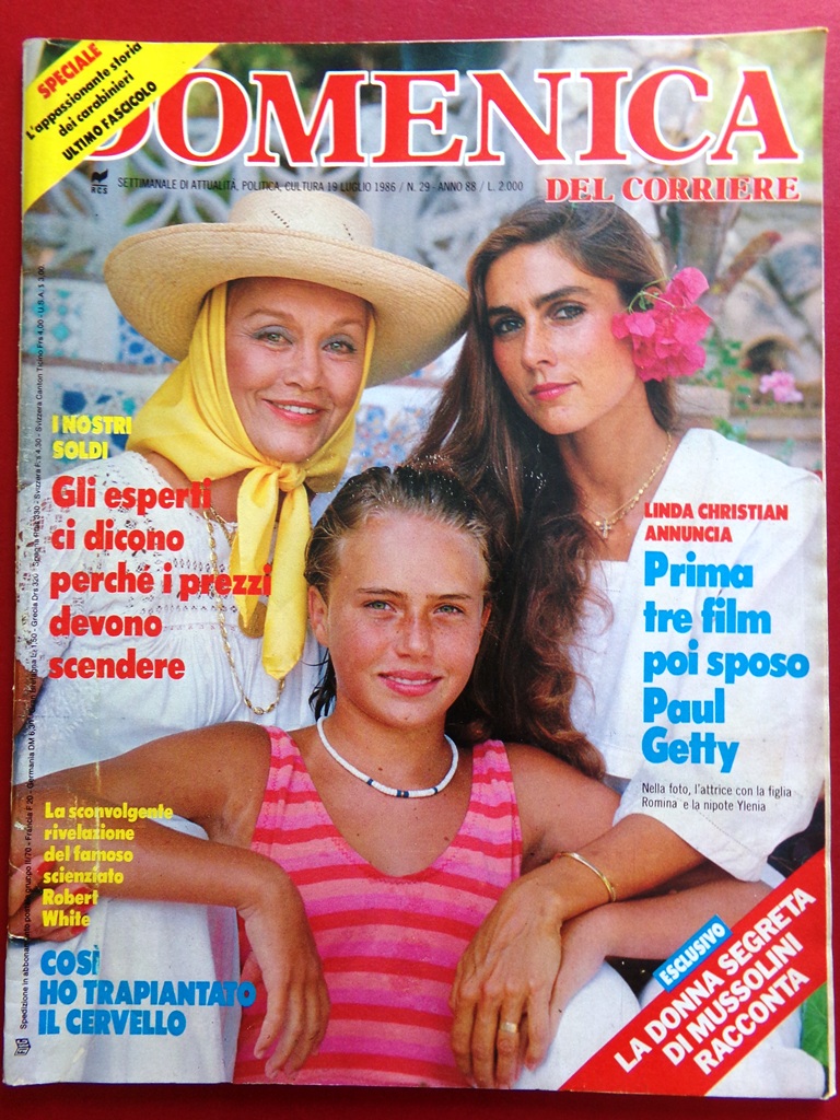 La Domenica del Corriere 19 Luglio 1986 Christian Paul Getty …
