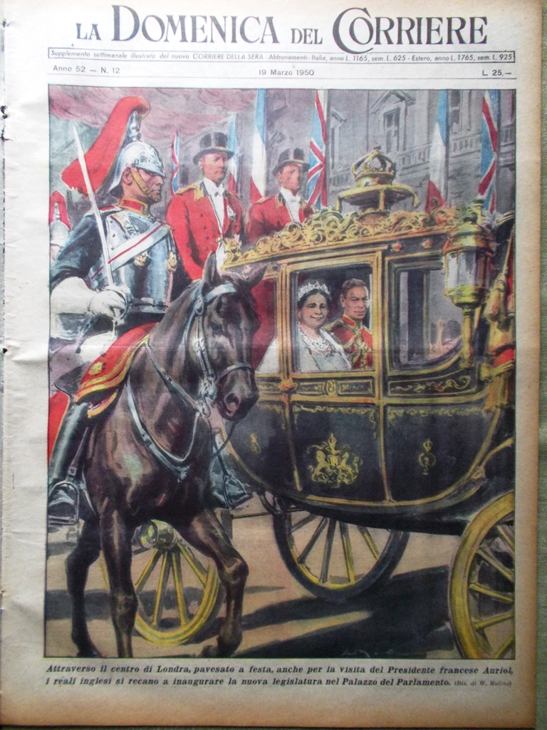 La Domenica del Corriere 19 Marzo 1950 Annarella Bracci Himalaya …