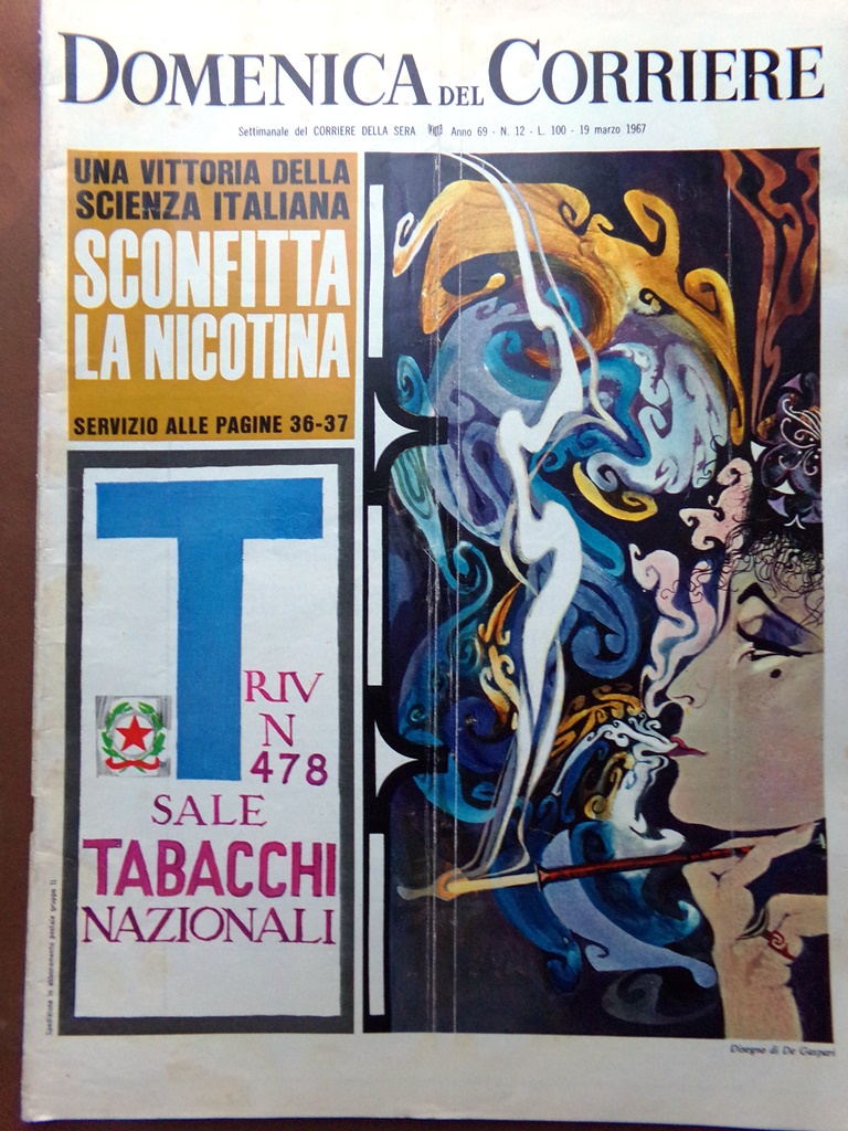 La Domenica del Corriere 19 Marzo 1967 Pelè Ticino Nicotina …