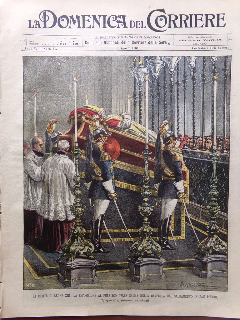 La Domenica del Corriere 2 Agosto 1903 Leone XIII Canarie …