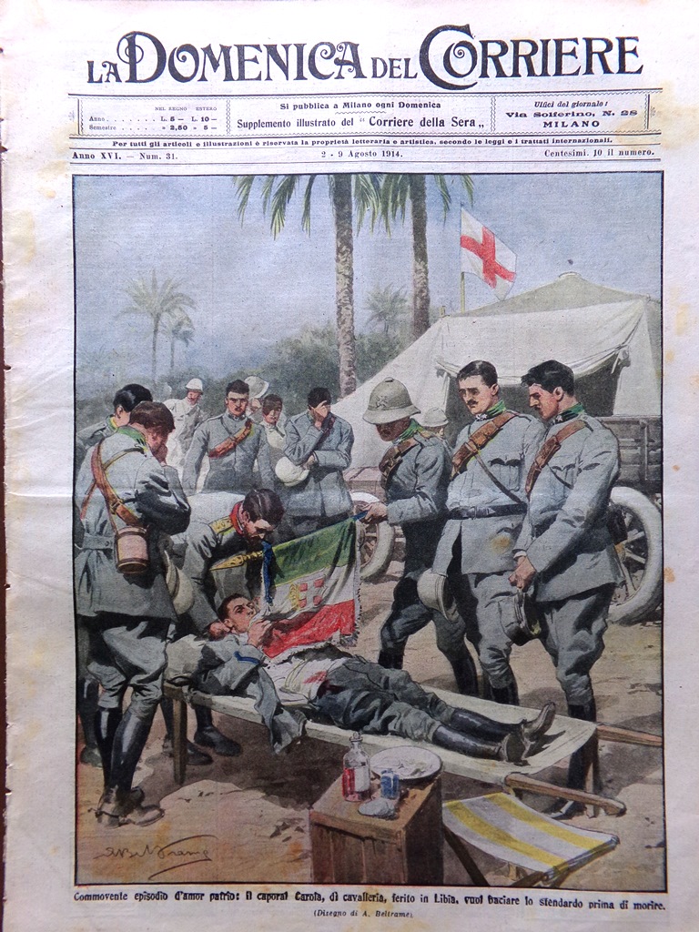 La Domenica del Corriere 2 Agosto 1914 WW1 Austria Serbia …