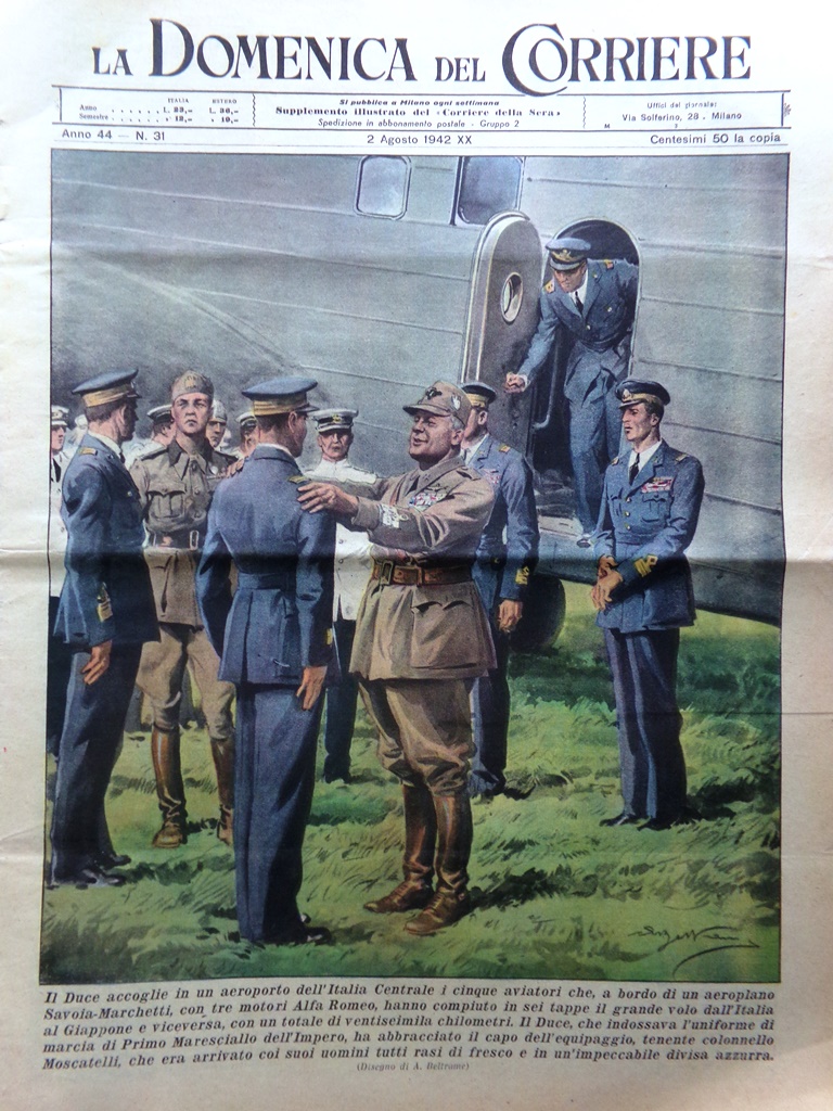 La Domenica del Corriere 2 Agosto 1942 WW2 Italia Giappone …