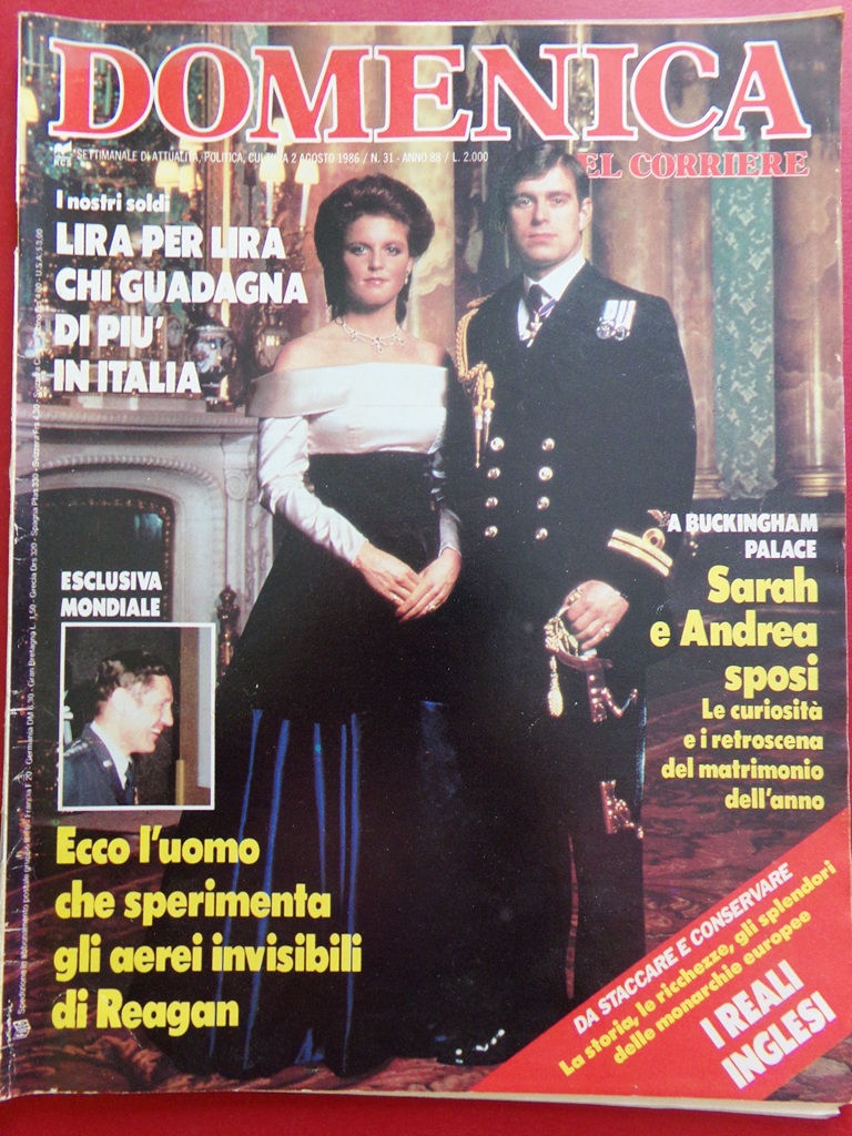 La Domenica del Corriere 2 Agosto 1986 Famiglie Reali Corrida …