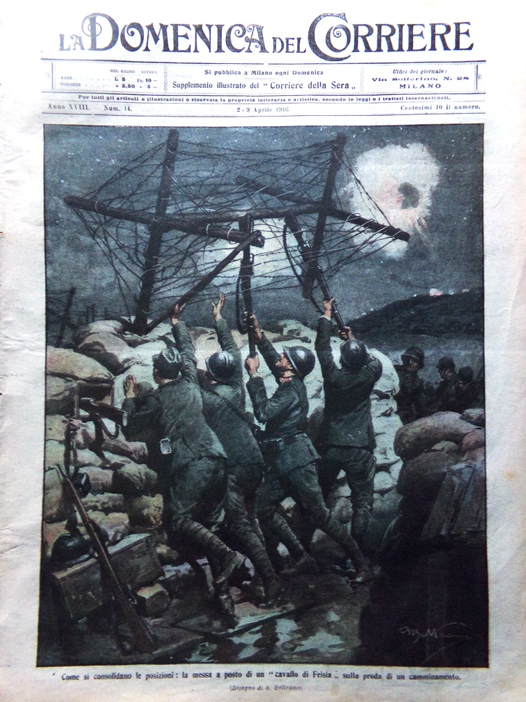 La Domenica del Corriere 2 Aprile 1916 WW1 Alessandro Cadorna …