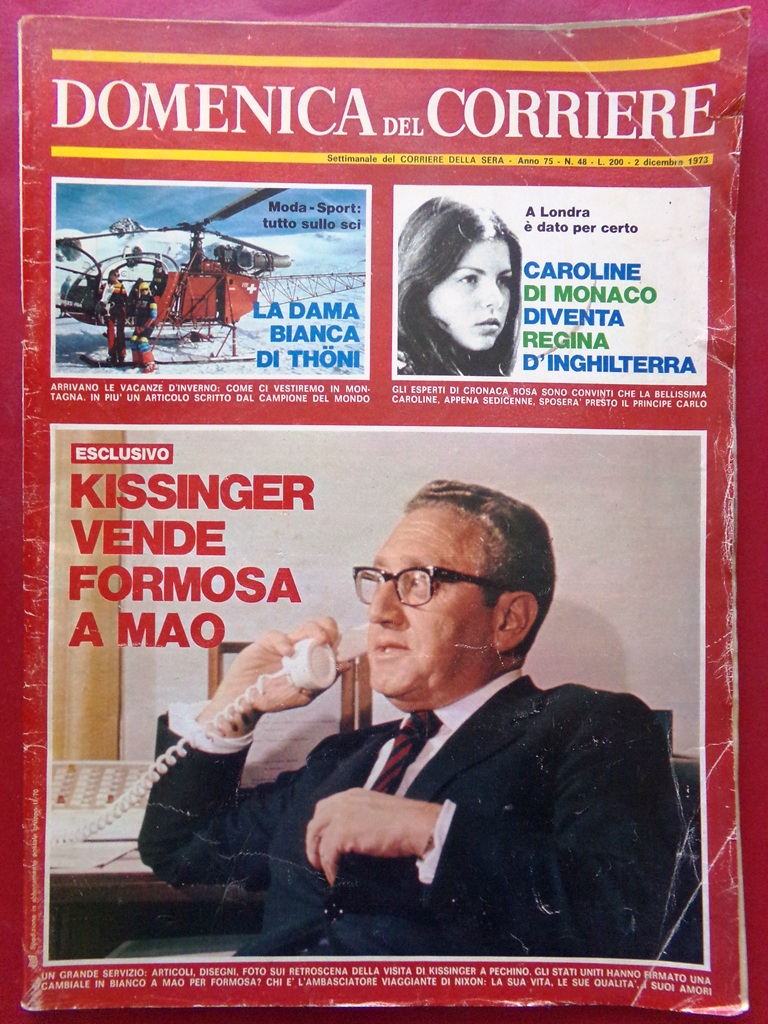 La Domenica del Corriere 2 Dicembre 1973 Kennedy Grecia Benelli …