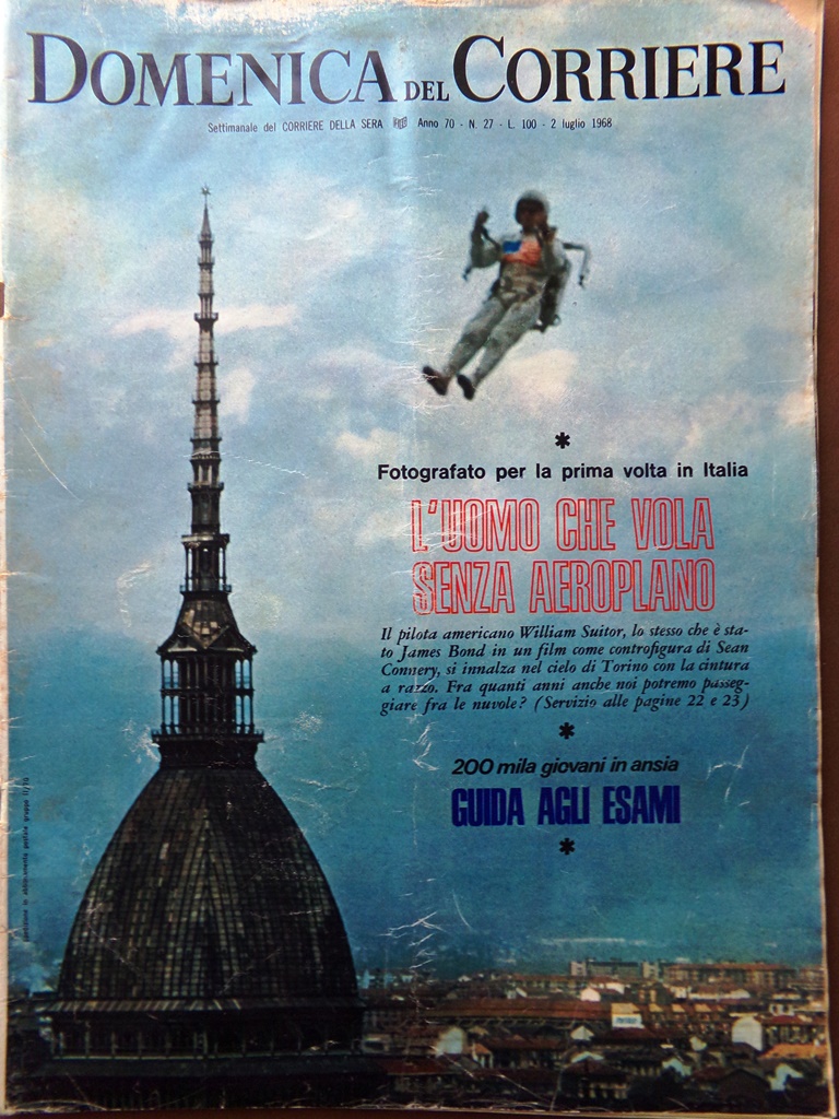 La Domenica del Corriere 2 Luglio 1968 Quasimodo Villaggio Fantozzi …