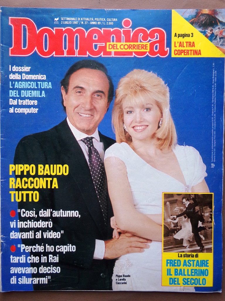 La Domenica del Corriere 2 Luglio 1987 Fred Astaire Pinocchio …