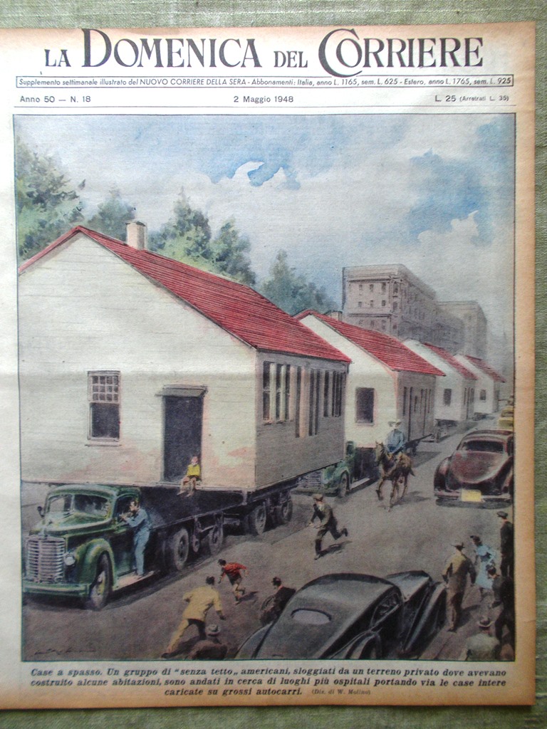 La Domenica del Corriere 2 Maggio 1948 Zago Canada Globo …