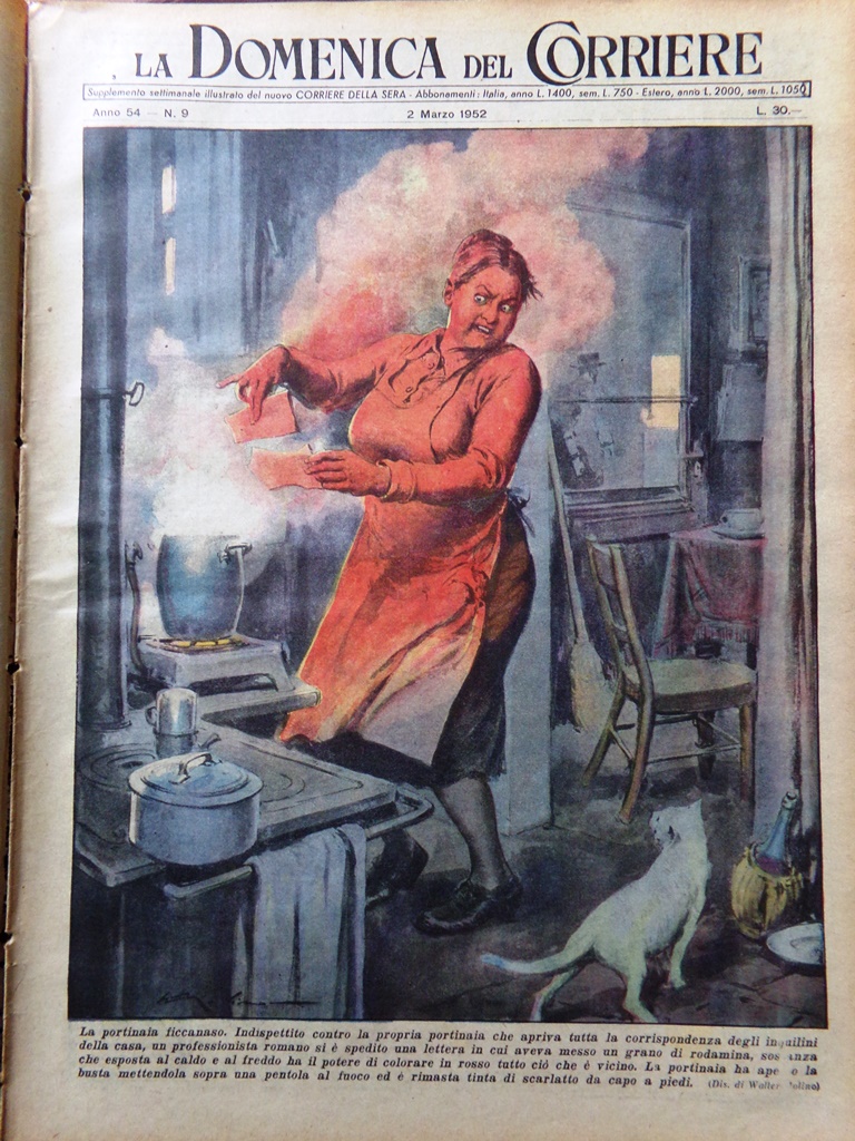 La Domenica del Corriere 2 Marzo 1952 Reggia Londra Rene …