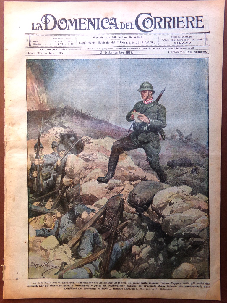 La Domenica del Corriere 2 Settembre 1917 WW1 David Devant …