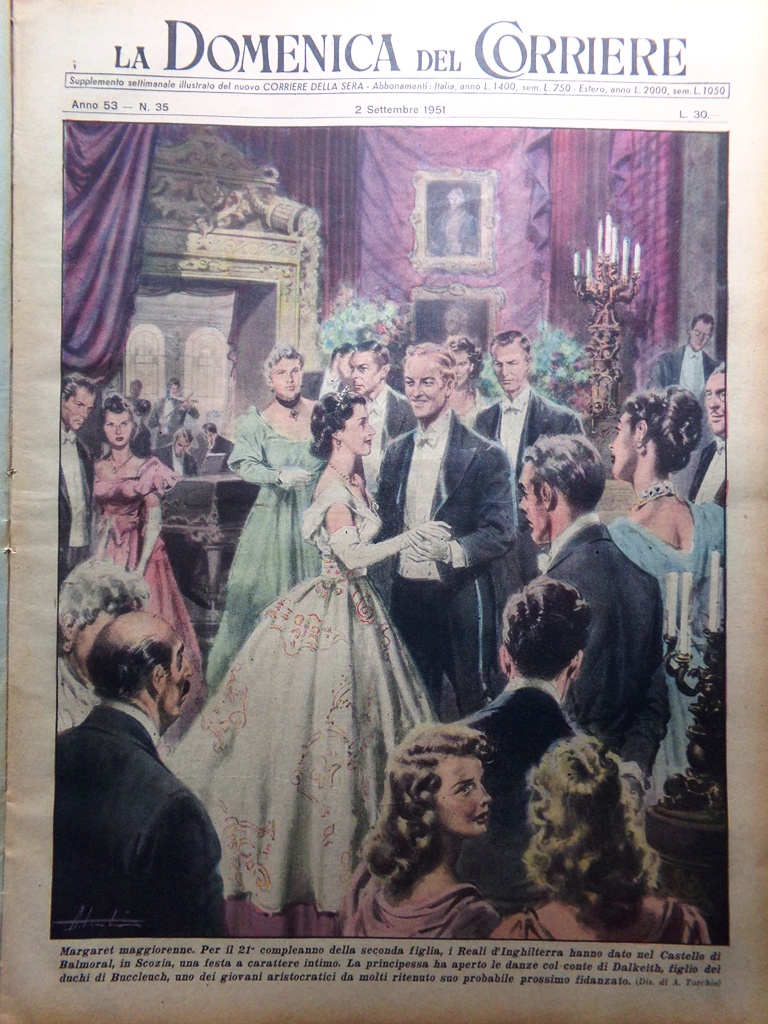 La Domenica del Corriere 2 Settembre 1951 Margaret Charlie Darnell …