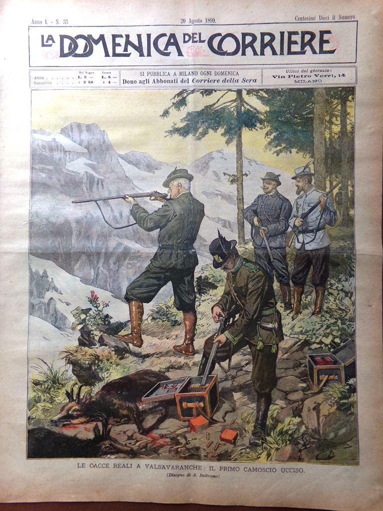 La Domenica del Corriere 20 Agosto 1899 Tubercolosi Kumis Livigno …