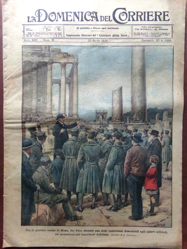 La Domenica del Corriere 20 Aprile 1924 Fiera Milano Marina …