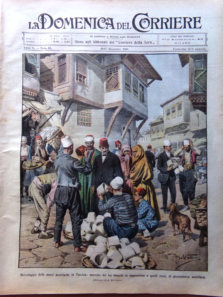 La Domenica del Corriere 20 Dicembre 1908 Frana Agordino Ferrandi …