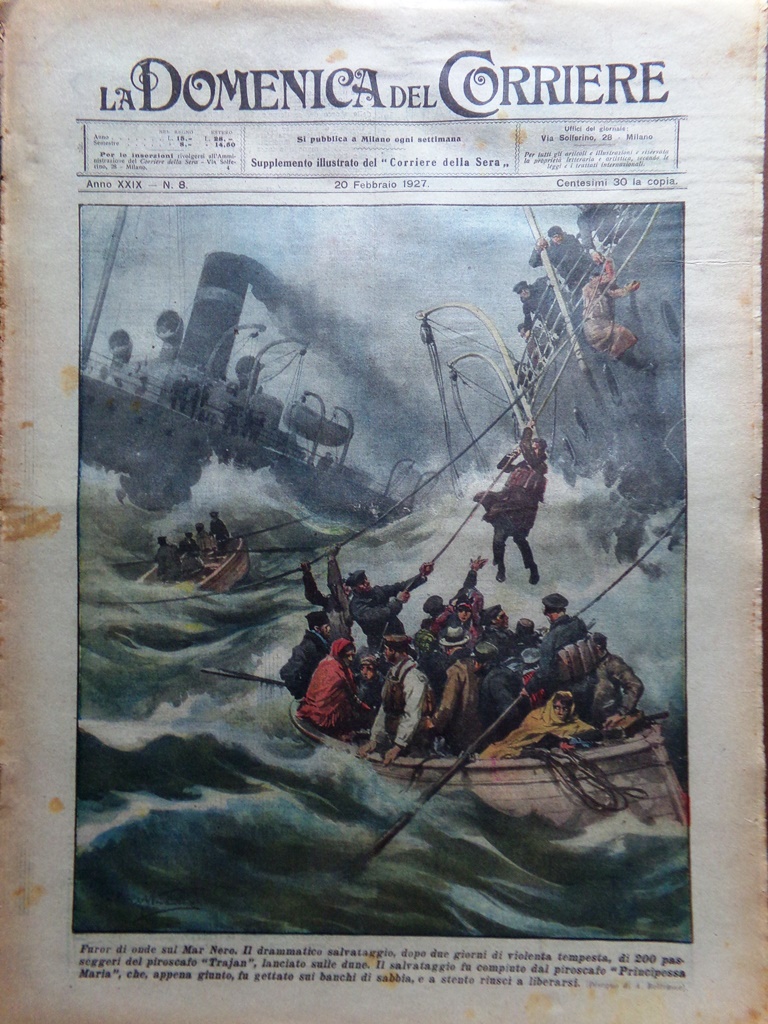 La Domenica del Corriere 20 Febbraio 1927 Siro Verona Cavalieri …