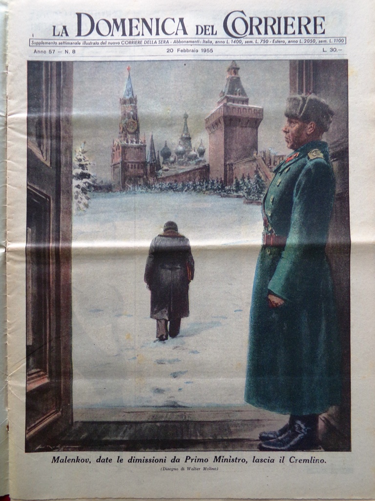 La Domenica del Corriere 20 Febbraio 1955 Ritiro di Gino …