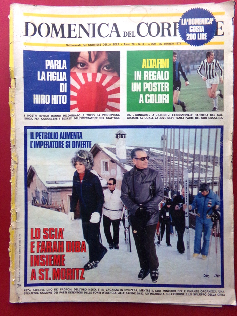 La Domenica del Corriere 20 Gennaio 1974 Ciano Altafini De …