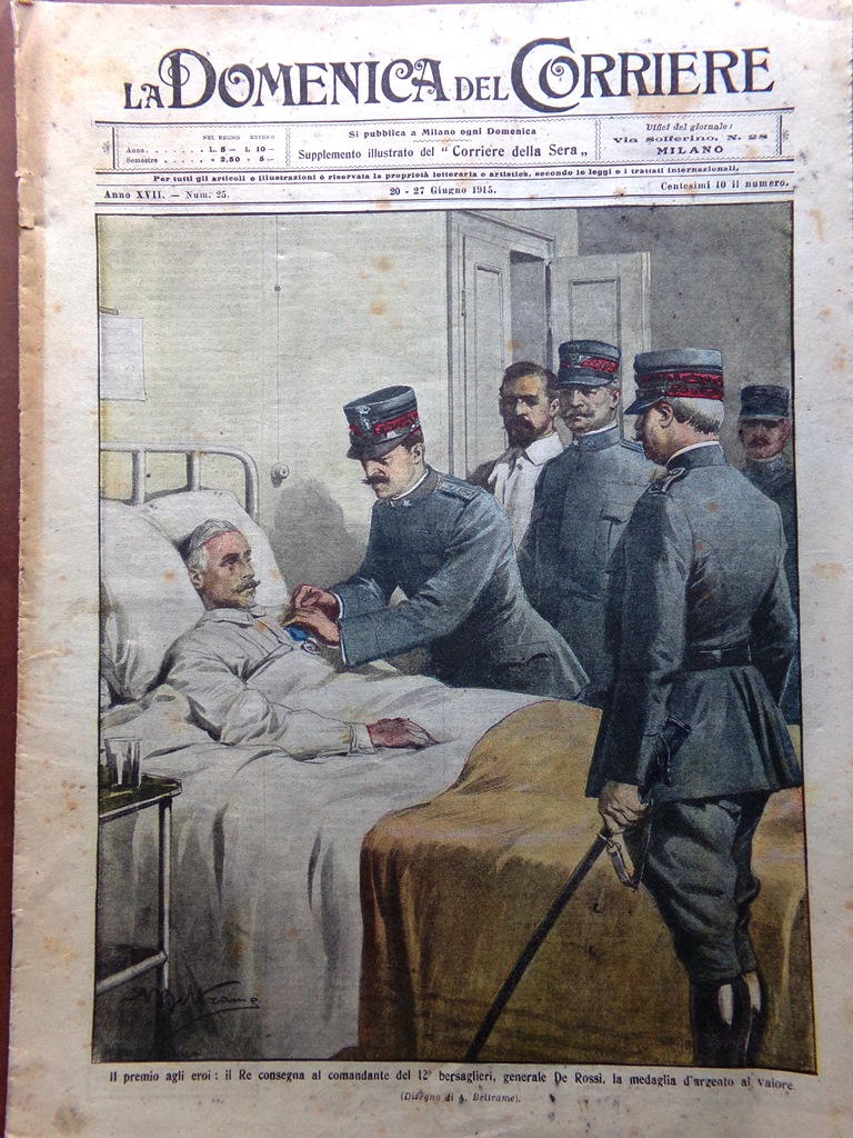 La Domenica del Corriere 20 Giugno 1915 WW1 Maria Abriani …