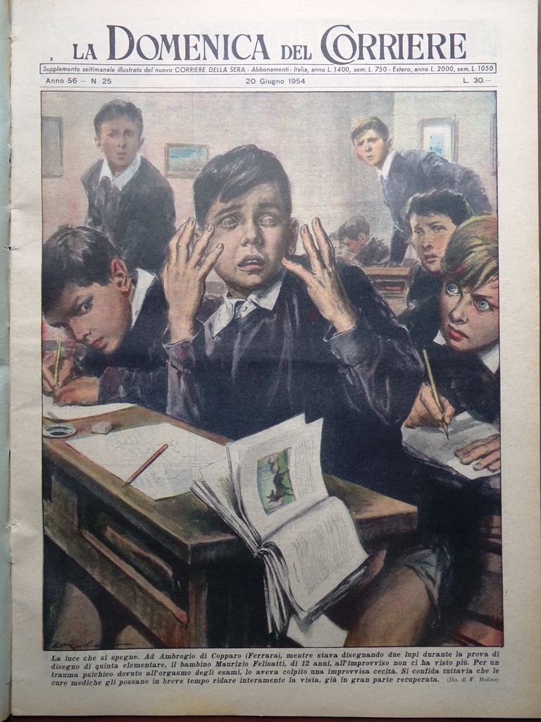 La Domenica del Corriere 20 Giugno 1954 Pierrot Podestà Churchill …