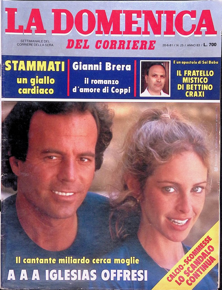 La Domenica del Corriere 20 Giugno 1981 Diana Allende Rino …
