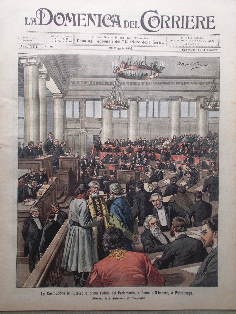 La Domenica del Corriere 20 Maggio 1906 Parlamento in Russia …