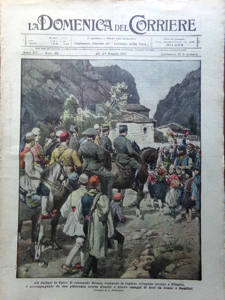 La Domenica del Corriere 20 Maggio 1917 WW1 Russia Messico …