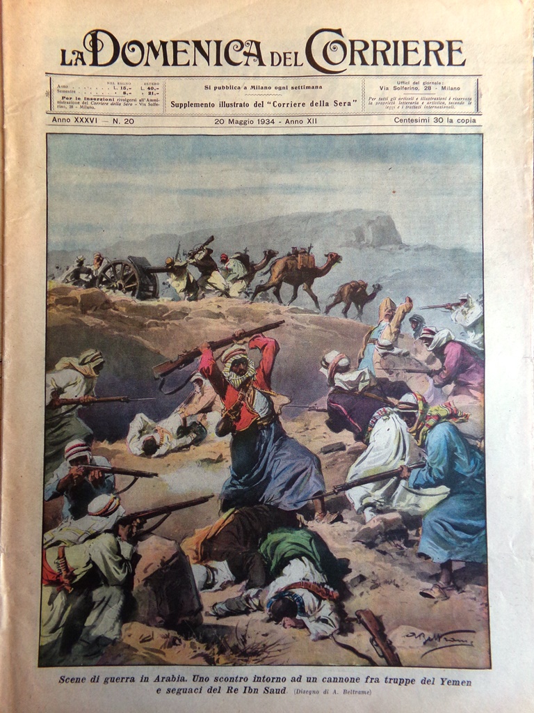La Domenica del Corriere 20 Maggio 1934 Guerra in Arabia …