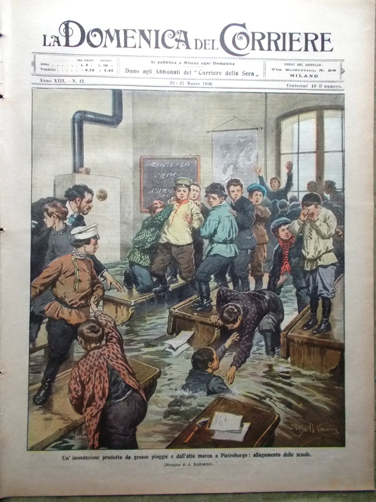 La Domenica del Corriere 20 Marzo 1910 Panama Suffragette Campalto …