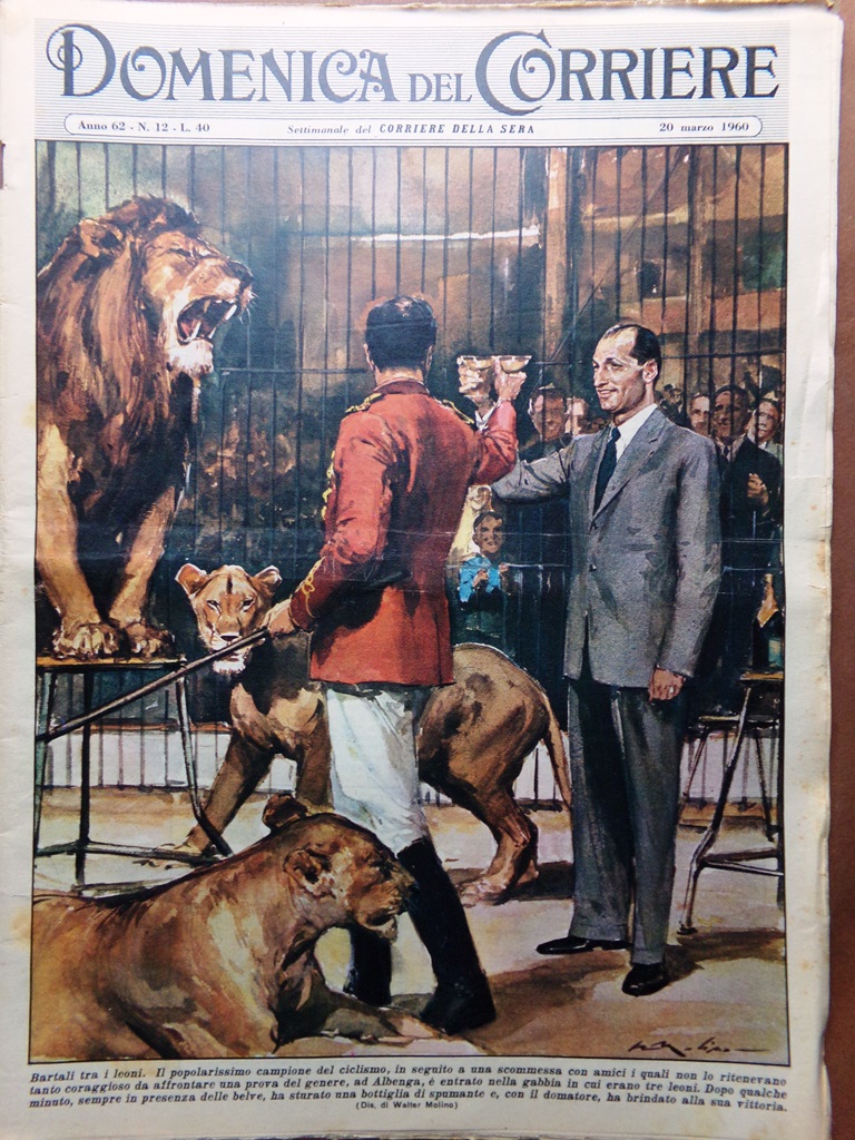 La Domenica del Corriere 20 Marzo 1960 Warren Colombo Viani …