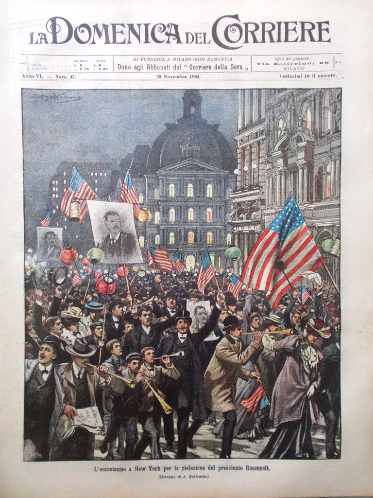 La Domenica del Corriere 20 Novembre 1904 Roosevelt Telegrafia a …