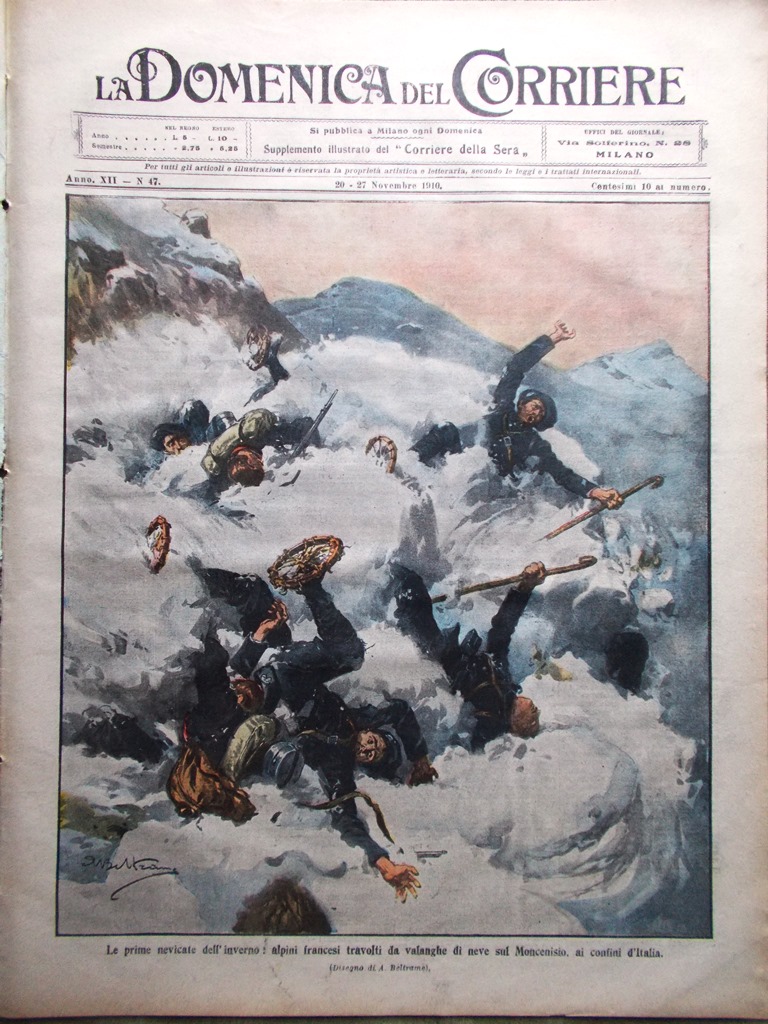 La Domenica del Corriere 20 Novembre 1910 Mascagni Puccini Cerulli …