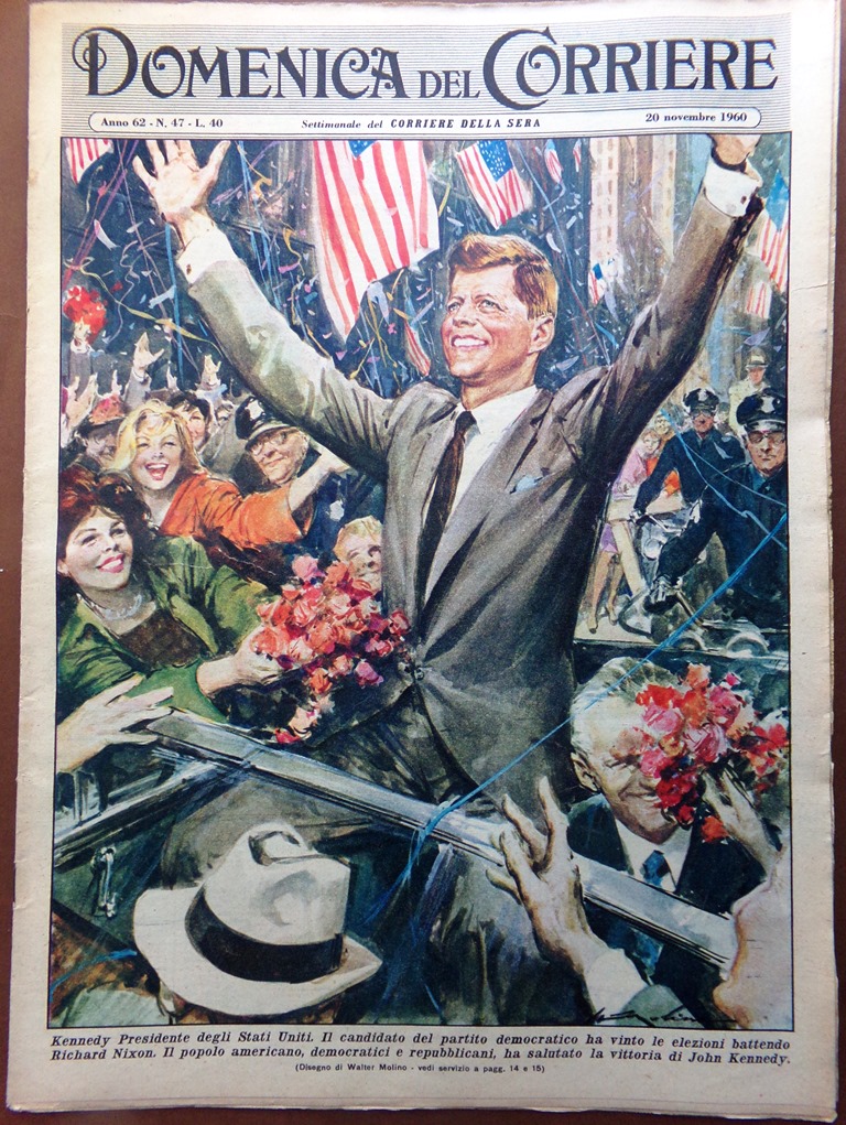 La Domenica del Corriere 20 Novembre 1960 Kennedy Presidente Loren …